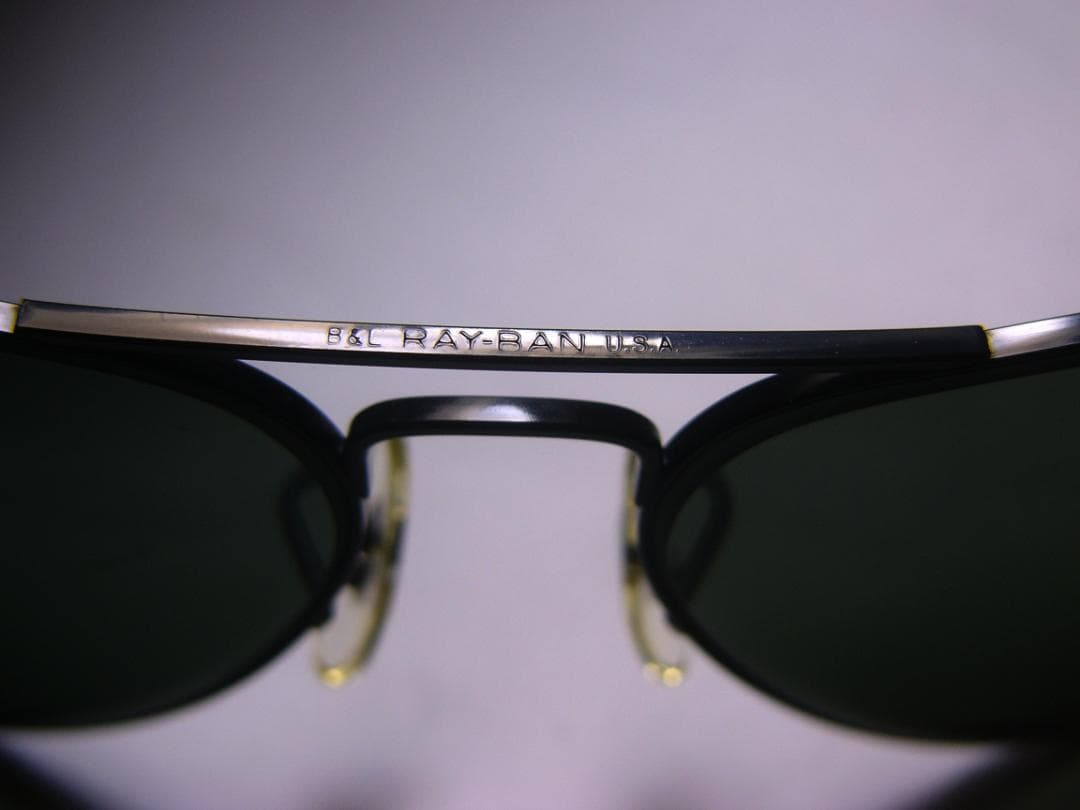 USA☆米国B&Lレイバンティアドロップサングラス ブラックメタル ボシュロム