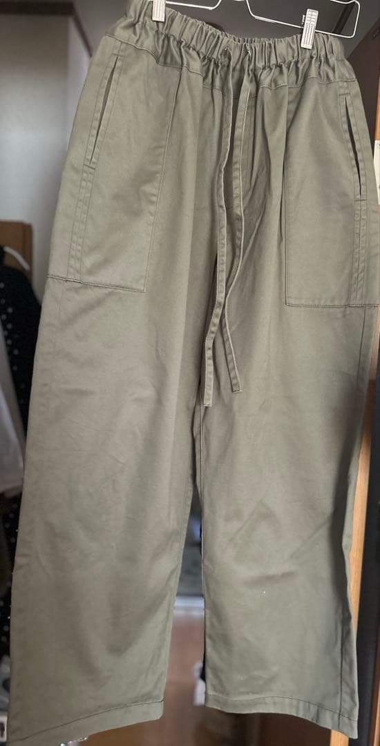 homspun 高密度ウエポンギャザーパンツ color グリーン