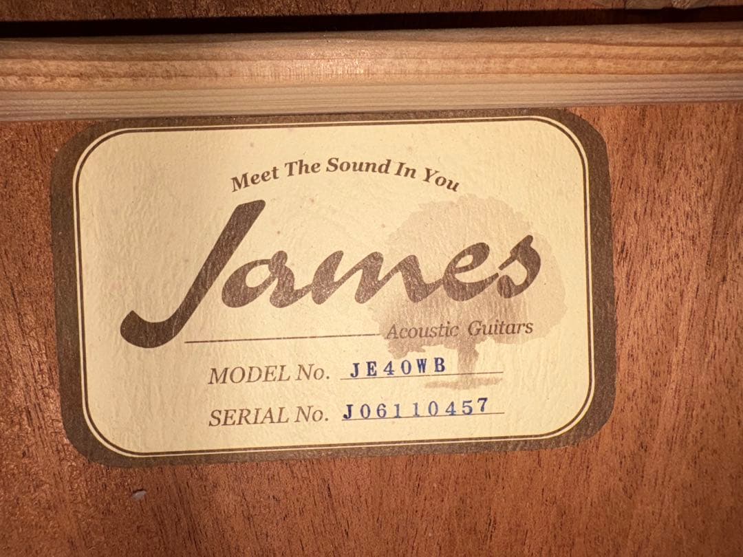 電*）様 James エレアコ　JE40WB ソフトケース付き　良品1907-0