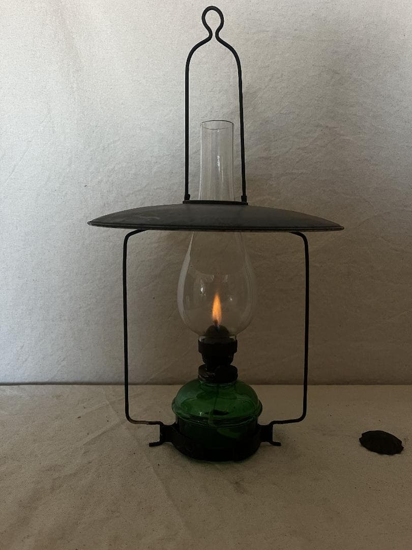 レトロ【オイルランプ】 北一硝子？ヴィンテージランプ
