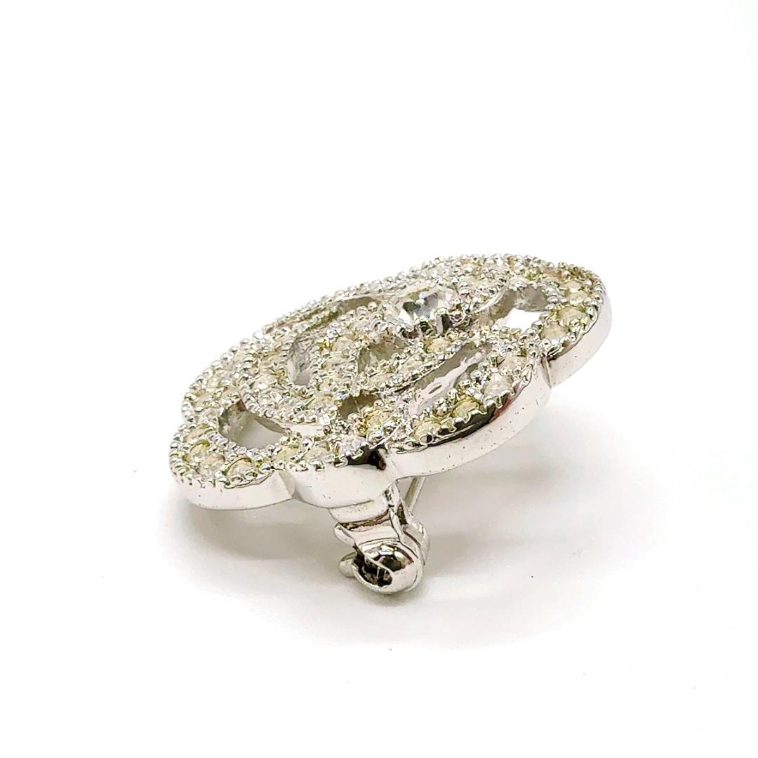 ◇クリスチャンディオール◇メタル/ローズ/ブローチ/シルバー/カメリア/フラワー