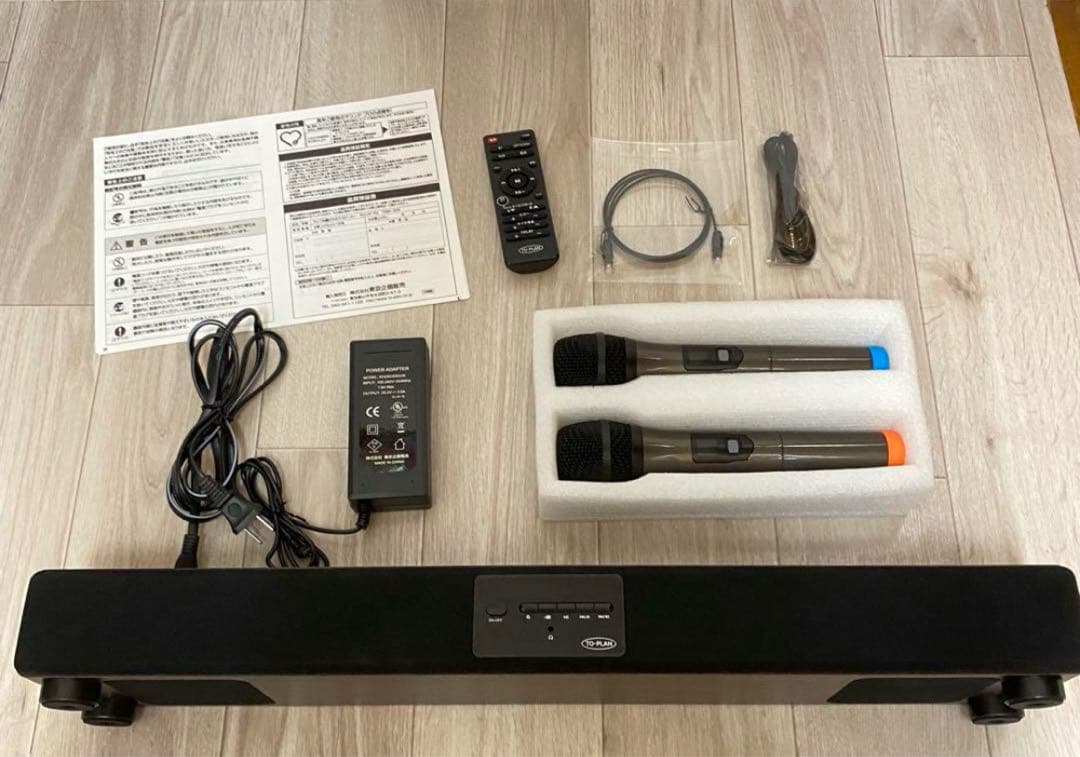 【tk様】TO-PLAN カラオケ スピーカー TKMI-002 マイク２本付き