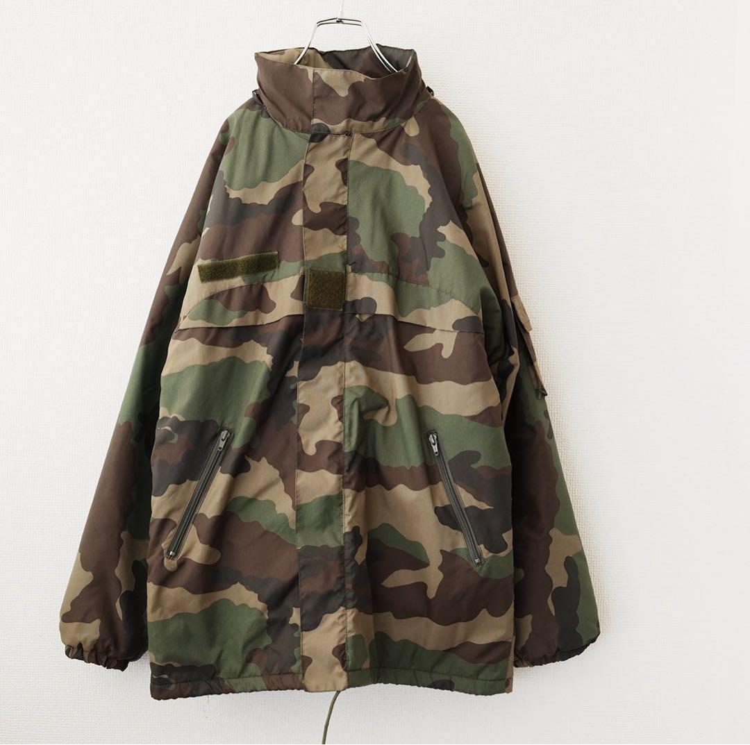 【美品】90s フランス軍　CCEカモ 裏ボア・ナイロンジャケット