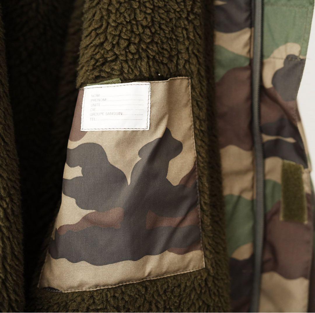 【美品】90s フランス軍　CCEカモ 裏ボア・ナイロンジャケット