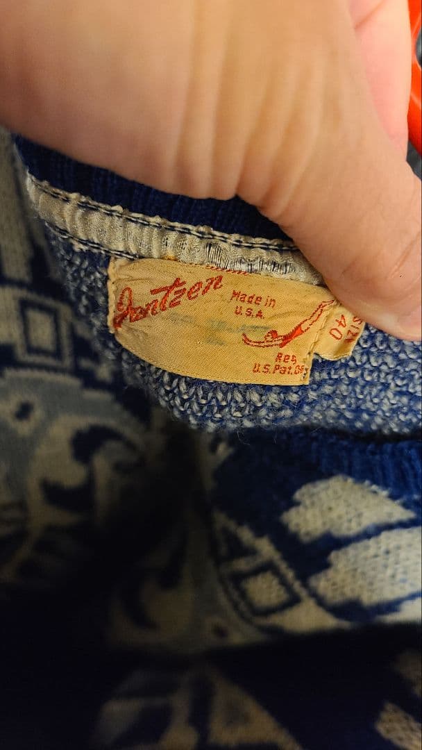 jantzen ジャンセン 40年代 ヴィンテージ　ジャガードセーター　アステカ