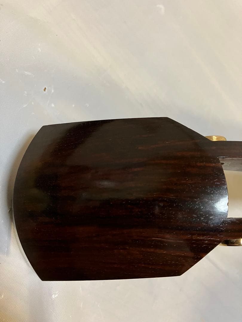 【高級希少】津軽三味線 紅木 トチ有 子持綾杉胴 三つ折棹 金細 二本溝 K18