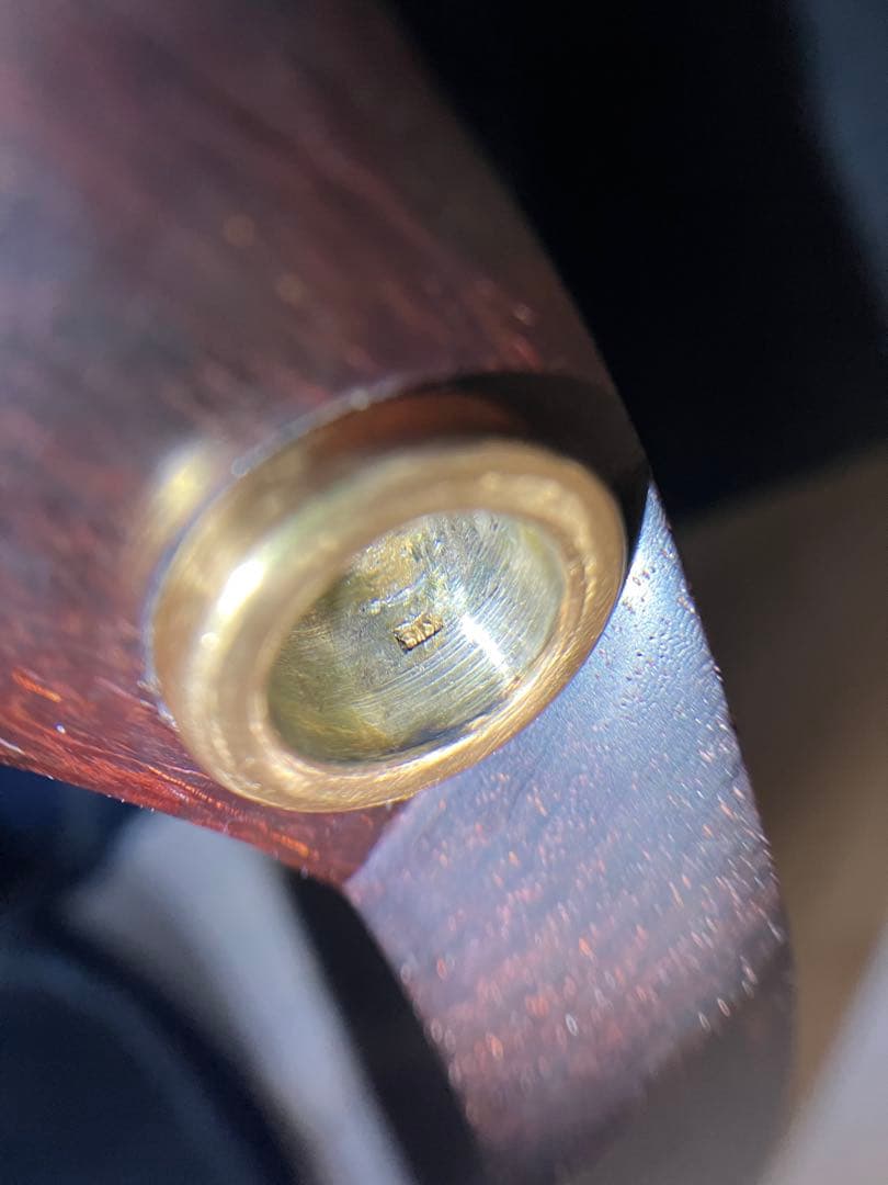 【高級希少】津軽三味線 紅木 トチ有 子持綾杉胴 三つ折棹 金細 二本溝 K18