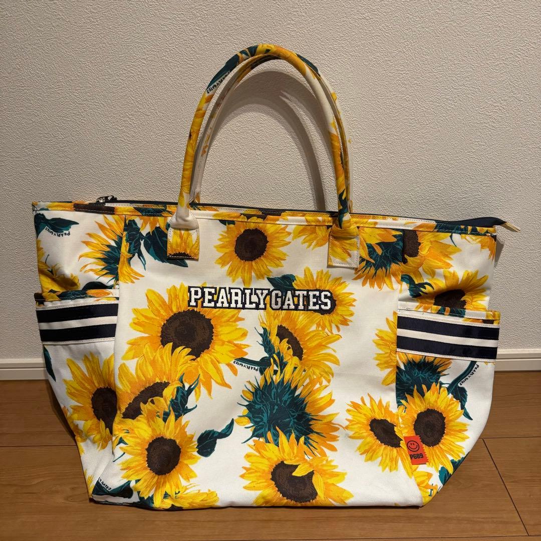 パーリーゲイツ　ボストンバック　ひまわり　ゴルフ　トートバッグ