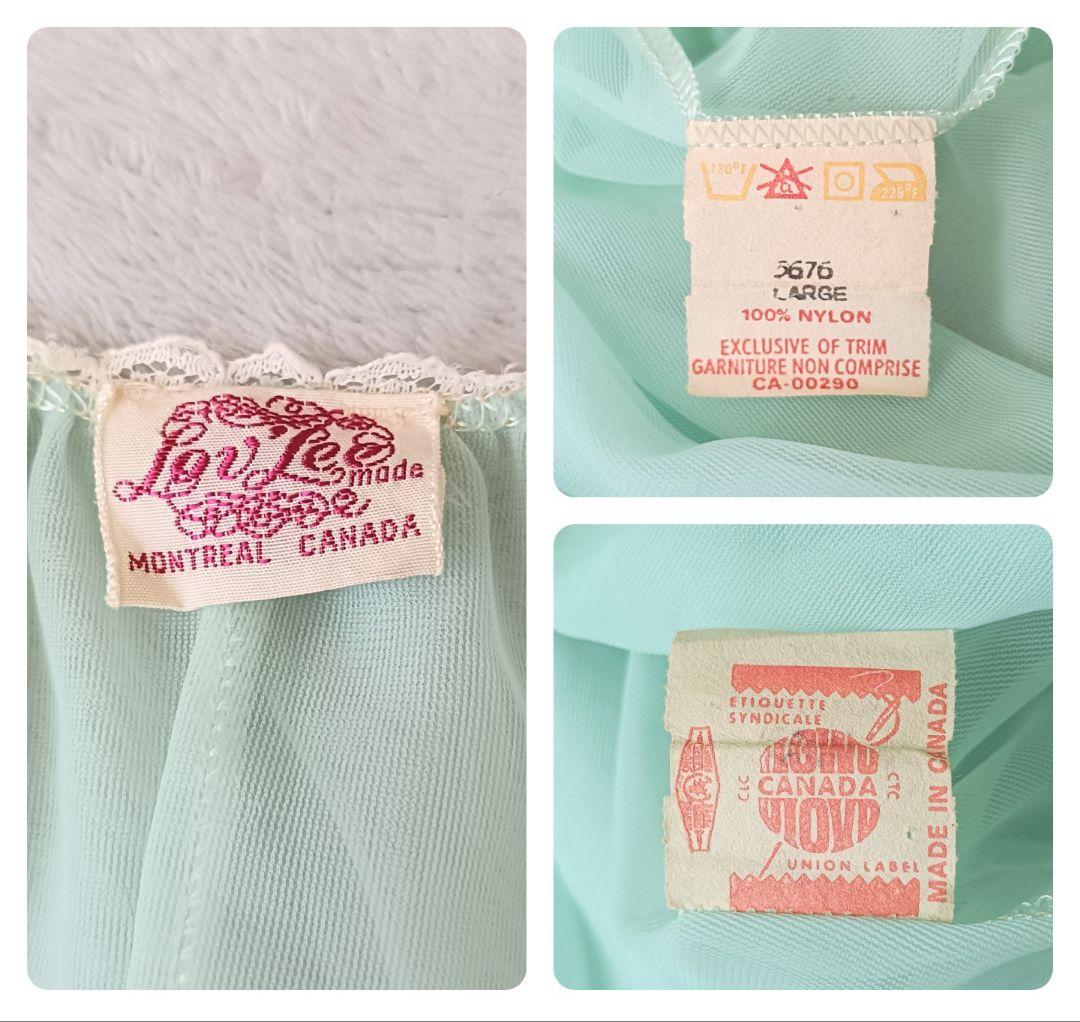 カナダヴィンテージ 70年代ユニオンメイドランジェリードレス ガウン ネグリジェ