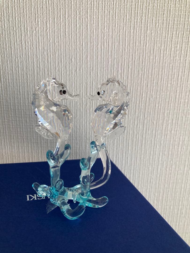 未使用品☆スワロフスキー社製　クリスタルガラスの置物　タツノオトシゴ