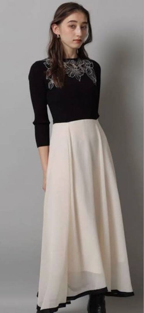 極美品【Rirandture】レースドッキングワンピース