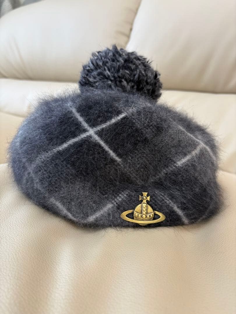 【値下げ中】Vivienne Westwood グレー ベレー帽【良品】