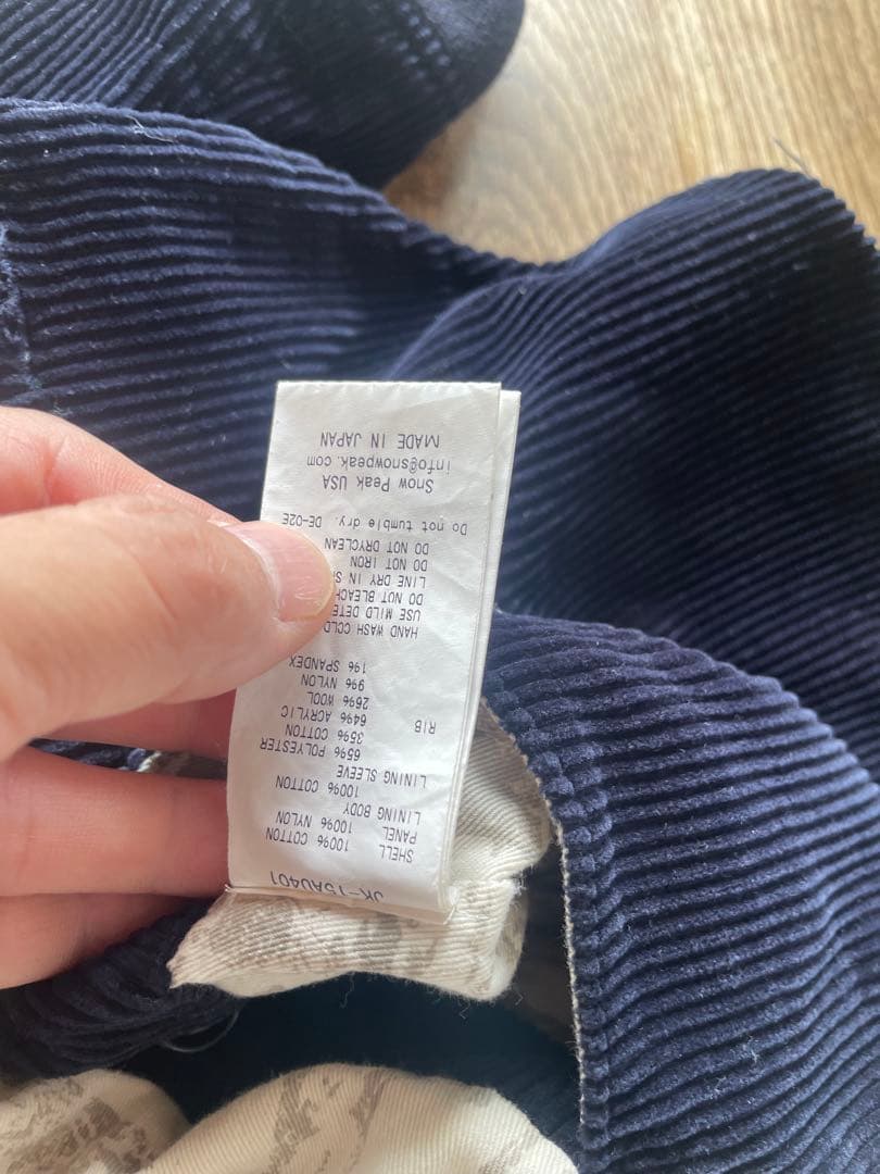  peak ダークネイビー コーデュロイ ジャケット