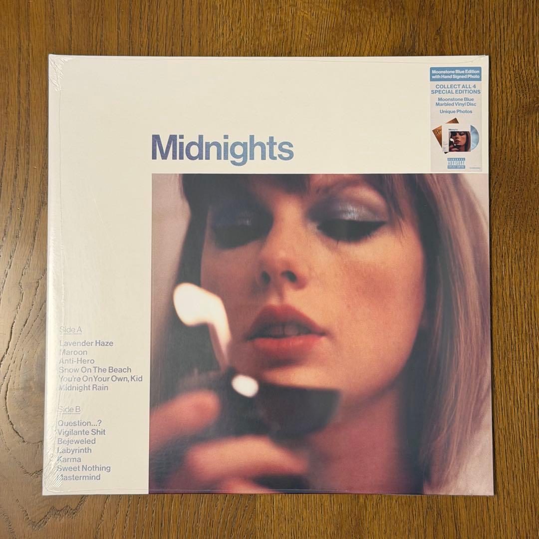 テイラースウィフト ミッドナイツ 未開封 直筆サイン入 レコード