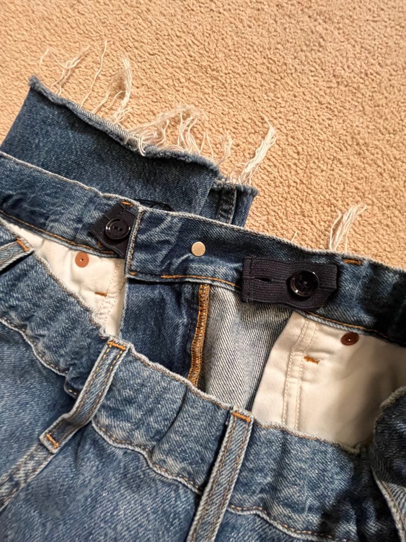 新品タグ付！グッチGUCCI★スクエアラインストーンデニムパンツ26