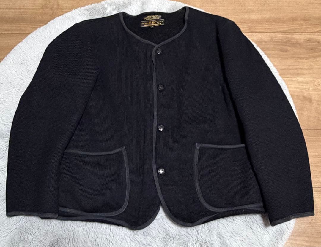 ブラウンズビーチ FSC アーバンリサーチ ノーカラージャケット ウール