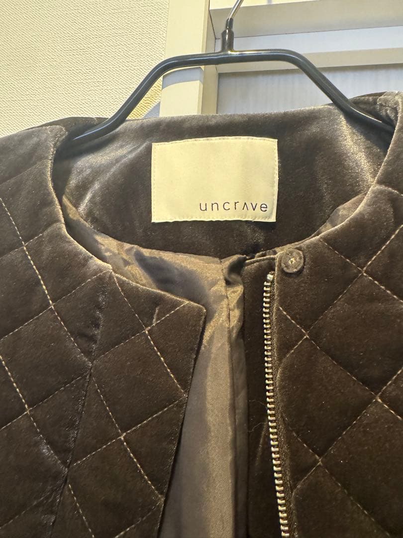 タイムセール本日即決uncrave アンクレイヴ ベロアキルティングブルゾン 2