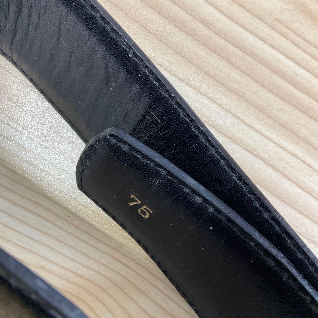 CELINE 黒レザーベルト