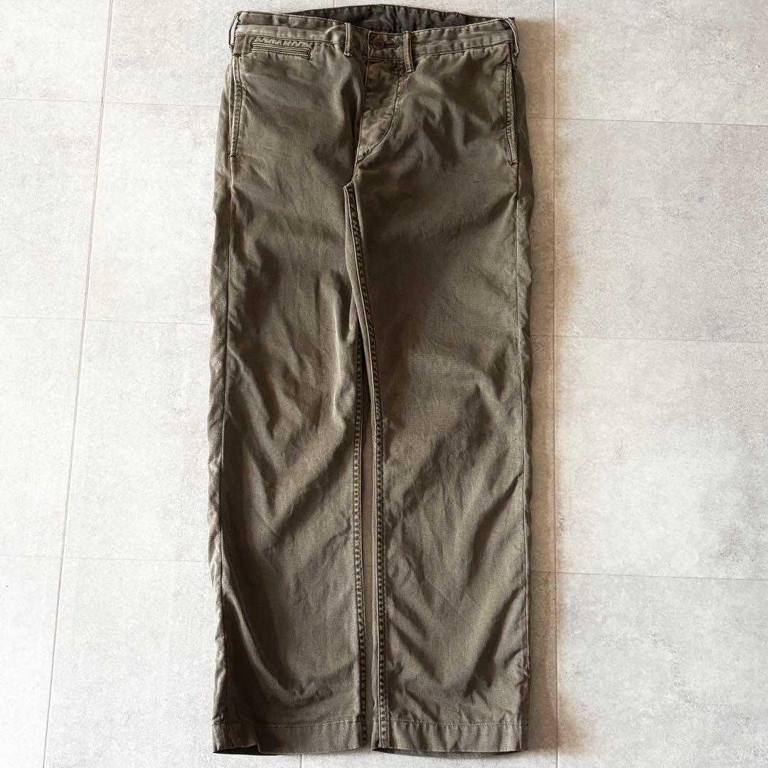 RRL ダブルアールエル チノオフィサーズパンツ W29L32 ダークカーキ