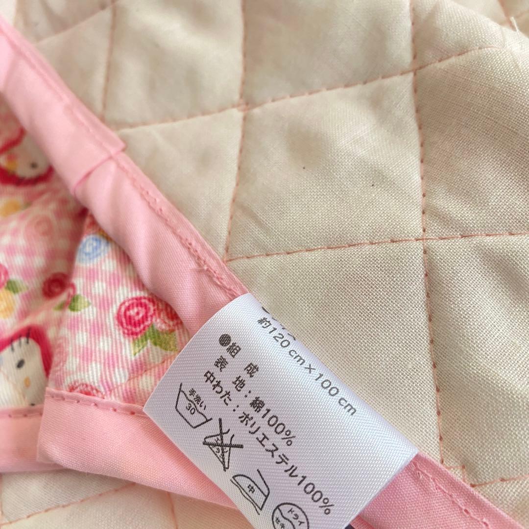 2001年　新品　キルティングカバー　ハローキティ/チェック/薔薇　1枚