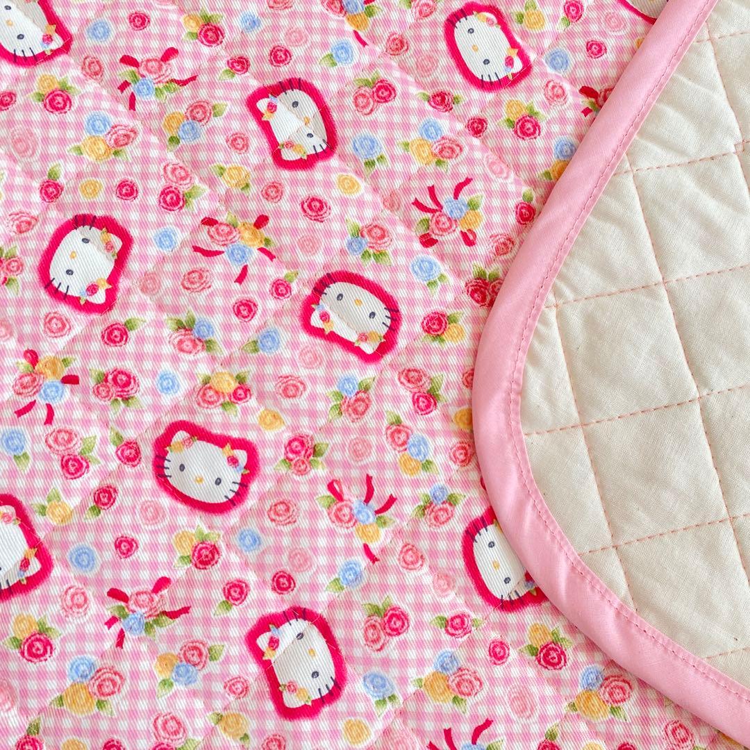 2001年　新品　キルティングカバー　ハローキティ/チェック/薔薇　1枚