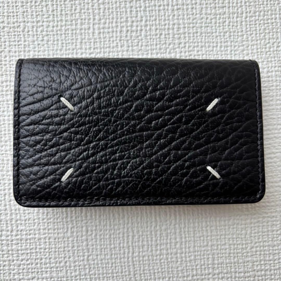 メゾンマルジェラ　名刺入れ　カードケース　ブラックレザー
