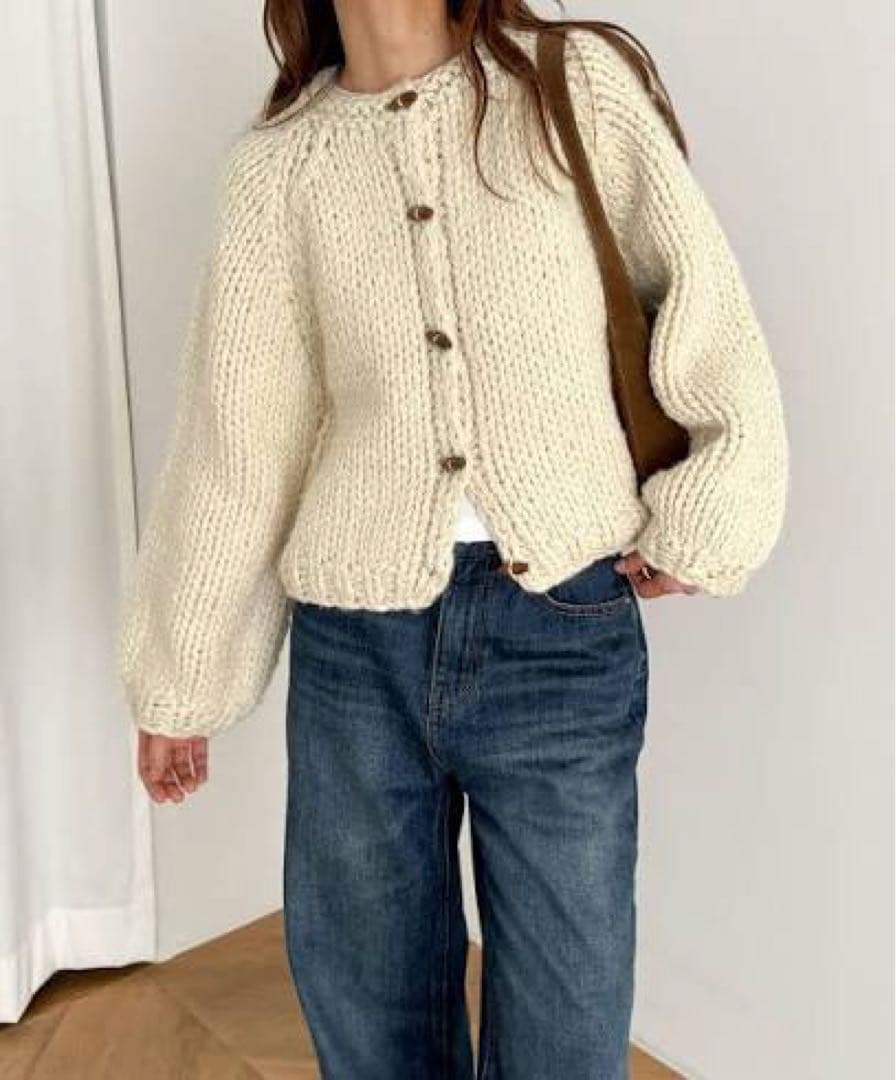 Elmar ウール混ローゲージカーディガン　CANALJEAN