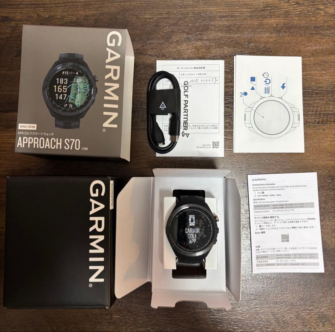 【ほほ未使用】GARMIN APPROACH S70 GPSゴルフウォッチ