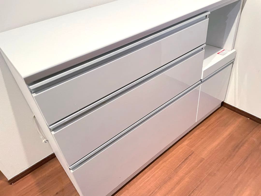 ニトリ キッチンカウンター(レジューム 120-2QL-R WH)