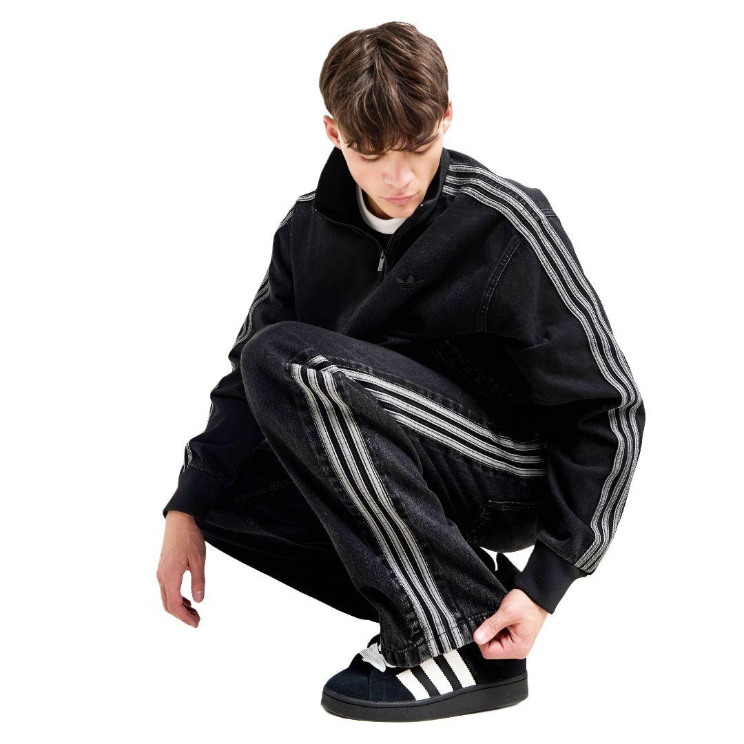 新品デニム上下★ファイヤーバードトラックジャケット★ジーンズ★黒5XL/38