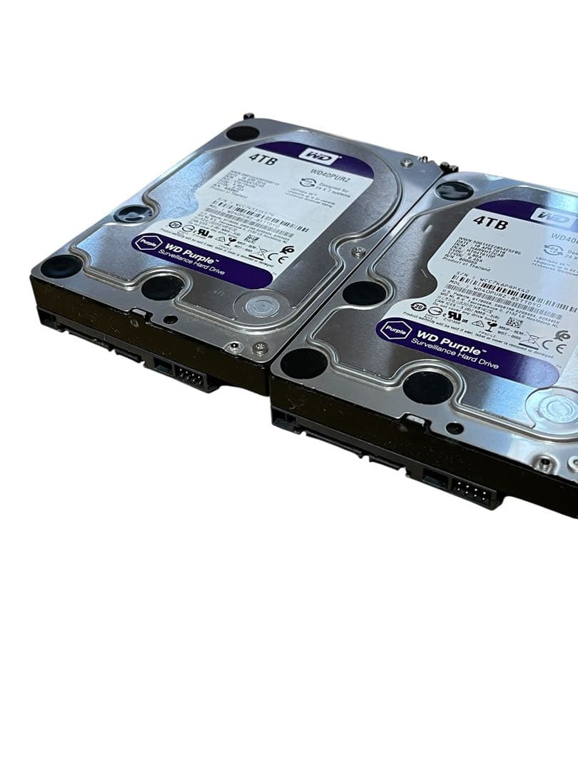 WD Purple 4TB HDD WD40PURZ 2台セット