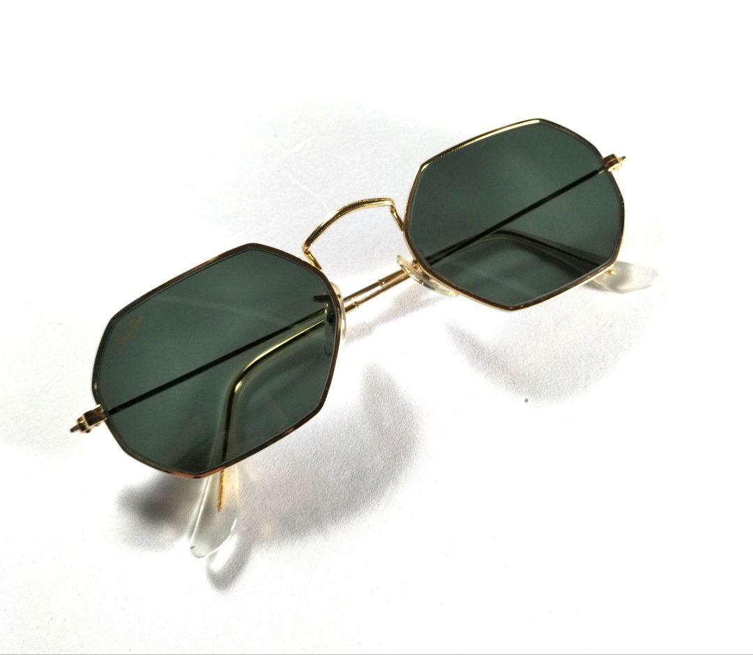 美品 B&L RAY-BAN U.S.A. W1535 オクタゴン ゴールド