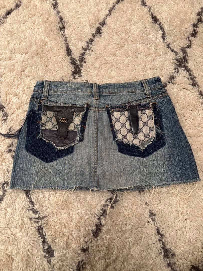 Gucci リメイクデニムミニスカート
