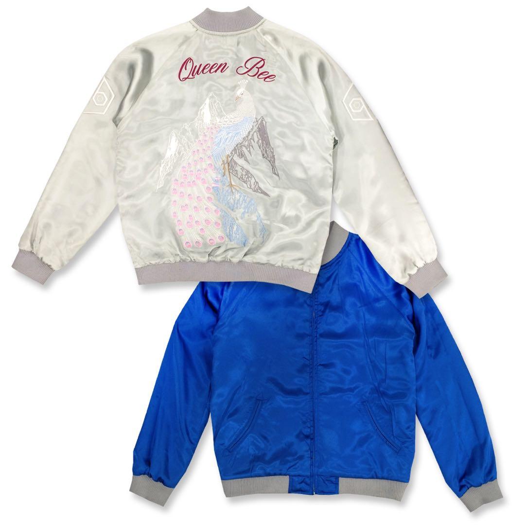 女王蜂オリジナルスカジャン　「氷山孔雀」