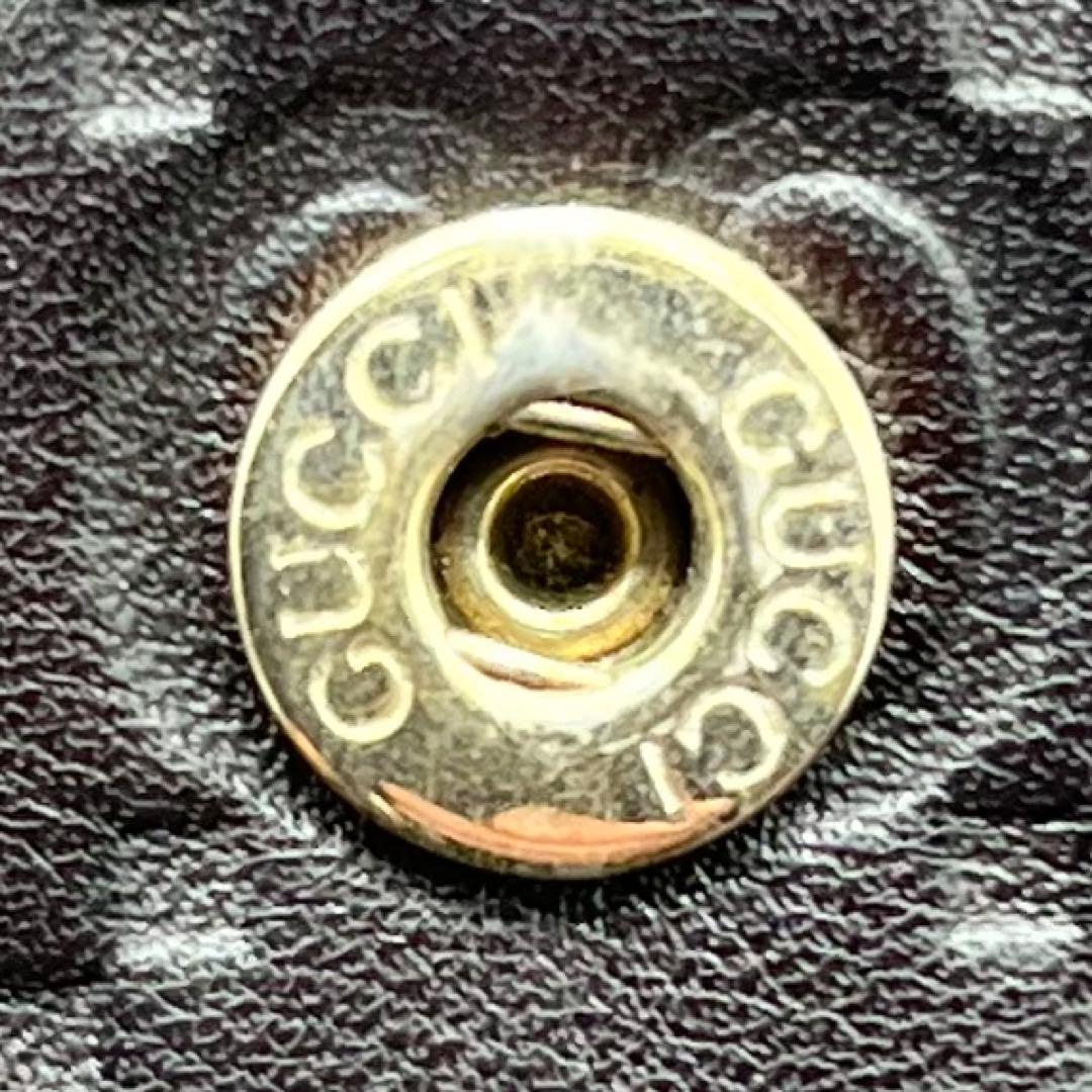 【美品】GUCCI ラブリーハート　グッチシマ　Wホック　ダークブラウン