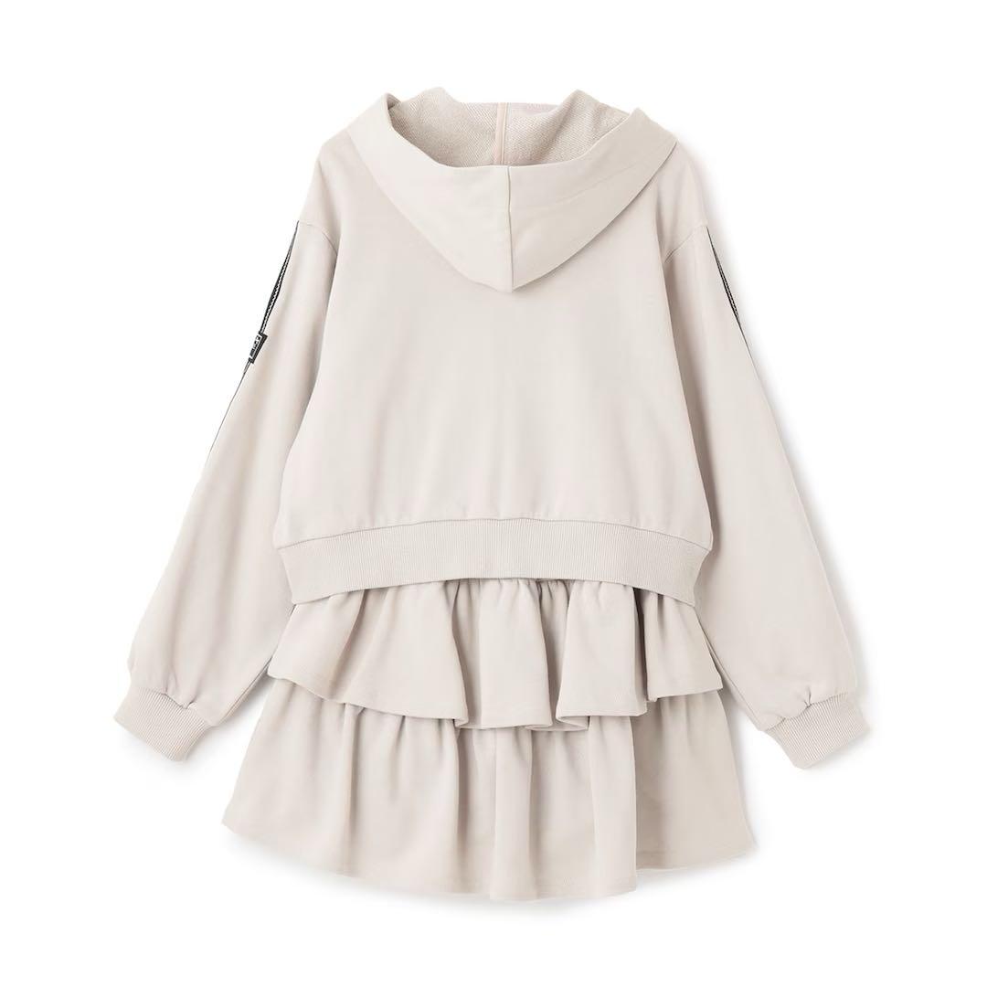 メゾピアノ新品新作タグ付きスポーティーラインジップパーカ＆スカパンセットアップ