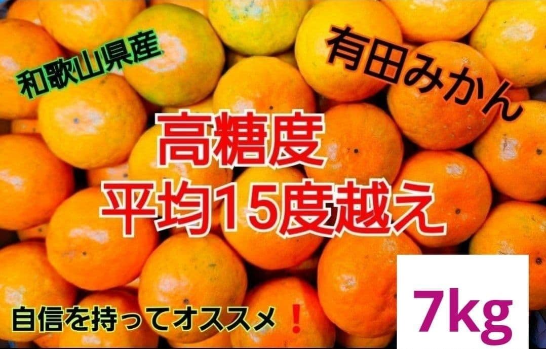 和歌山県有田産　平均糖度15度越え❗宮川早生　７kg　みかんキング　数量限定‼️