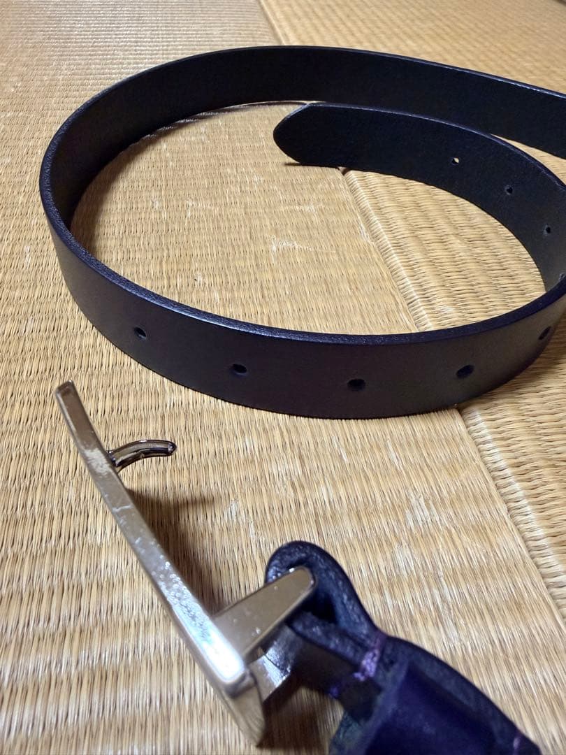 【美品】ヴィヴィアンウエストウッド ベルト ビッグオーブ 紺 細ベルト 調整可