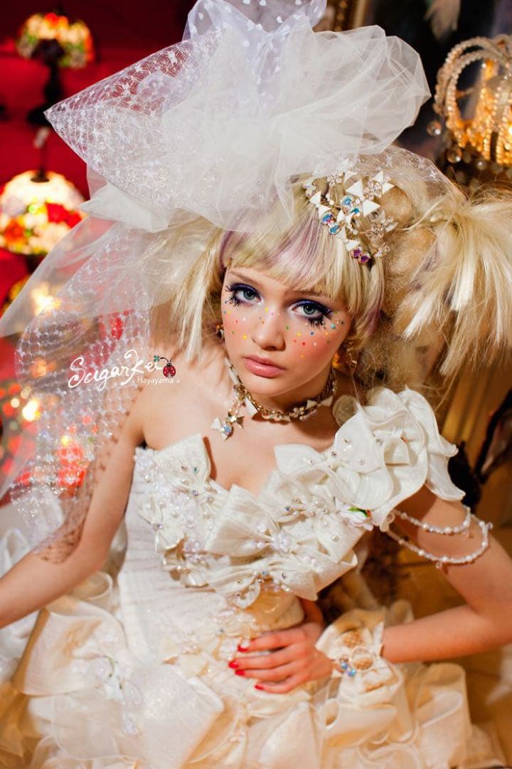 シュガーケイ KEI-0211 9-13T アイボリー フリルウェディングドレス