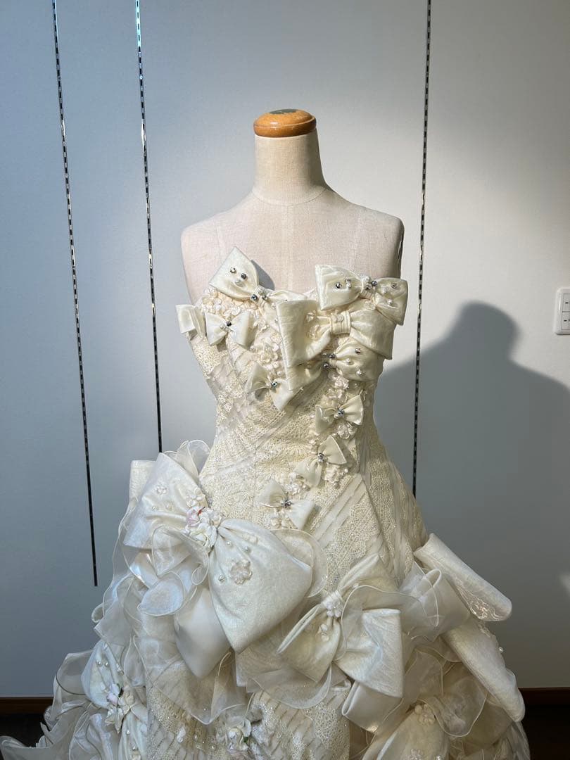 シュガーケイ KEI-0211 9-13T アイボリー フリルウェディングドレス