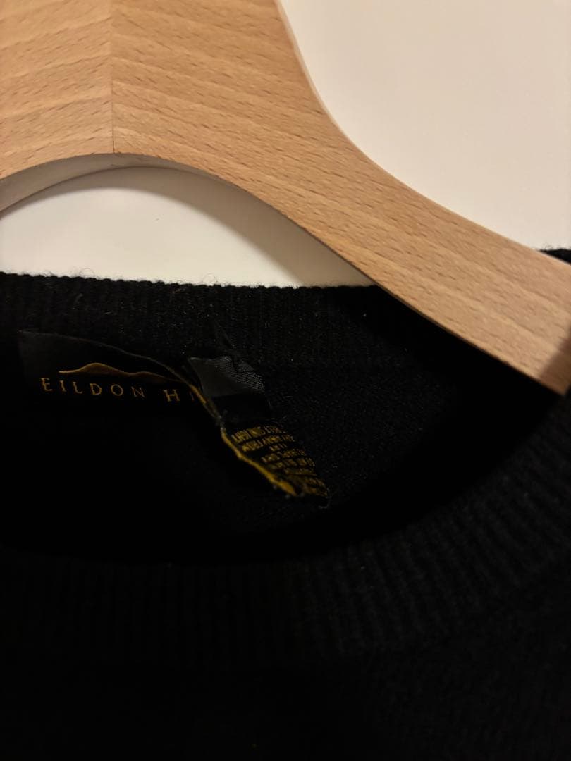 ビンテージ ブラック 100% カシミア セーター XL