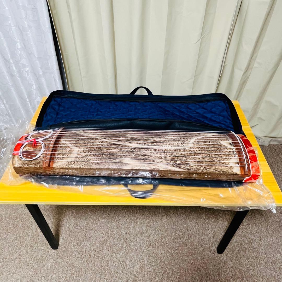 ゼンオン 全音 文化箏 ミニ短琴 短箏13弦ソフトケース付き　和楽器