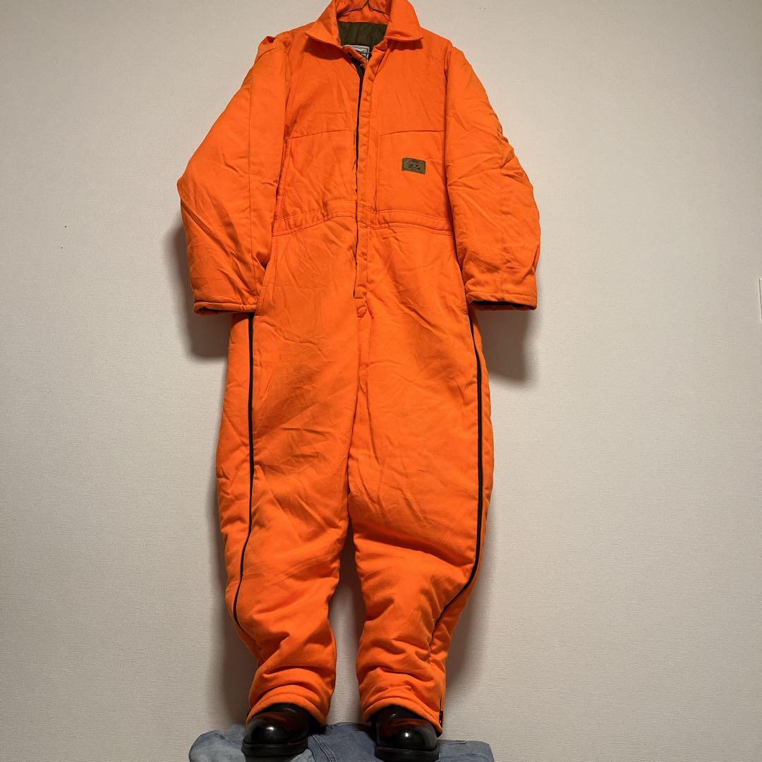 家*猫様 USA製 Duxbak 中綿 ツナギ 防寒 オレンジ XL 90s ビ
