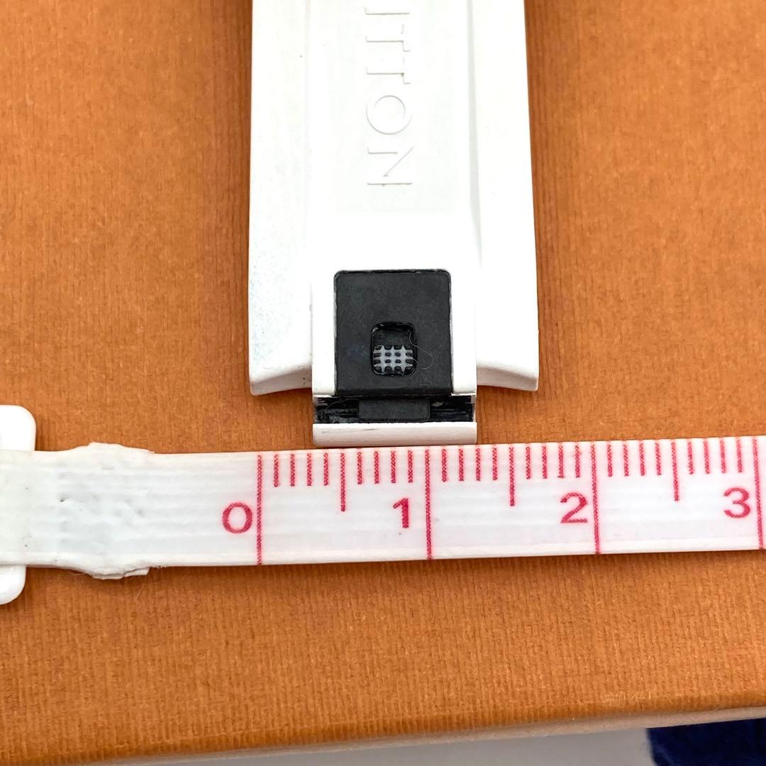 美品 ルイヴィトン タンブール ベルト モノグラム ワンタッチ ホライゾン 白