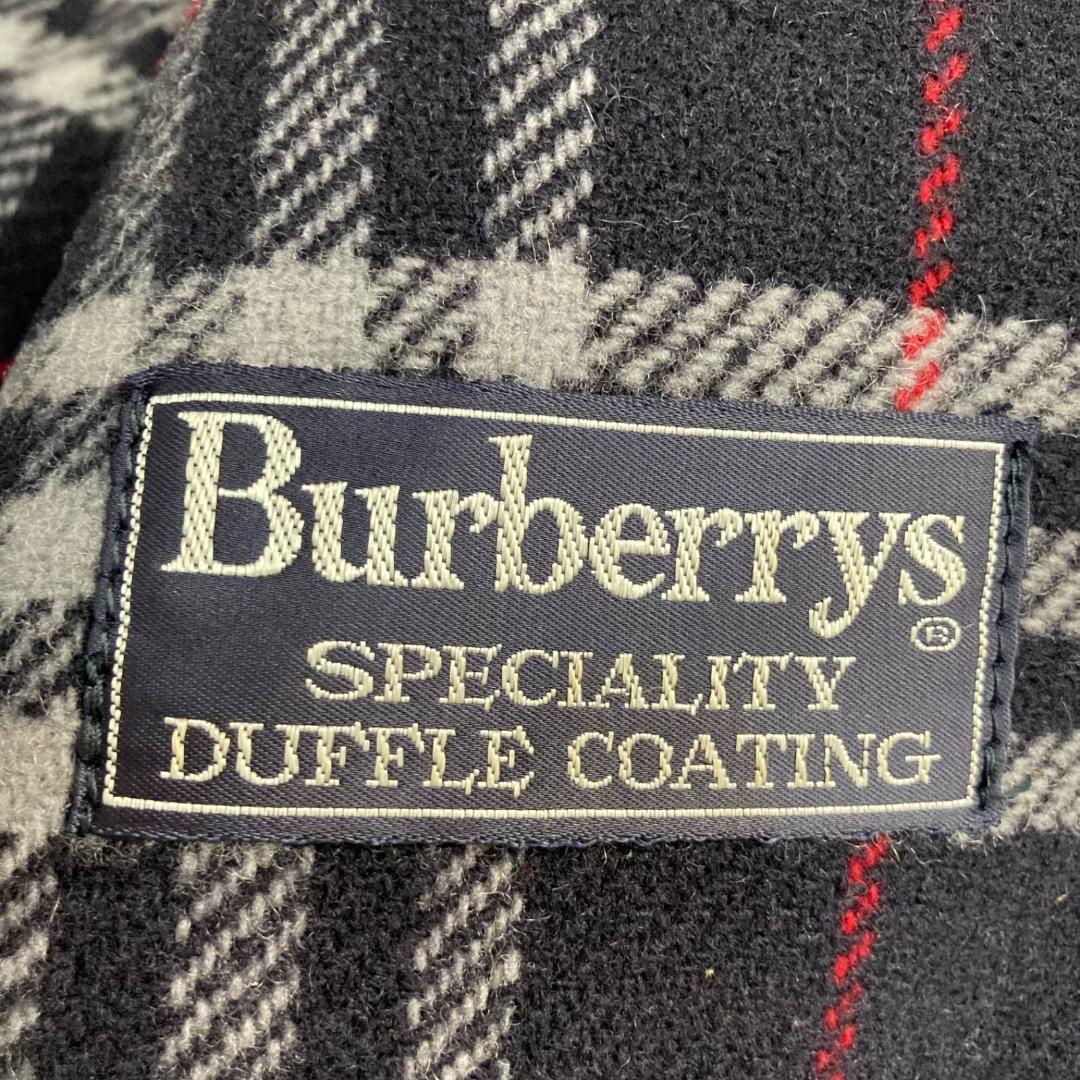 15888✨バーバリー ノバチェック ダッフルコート ウール ネイビー 英国製