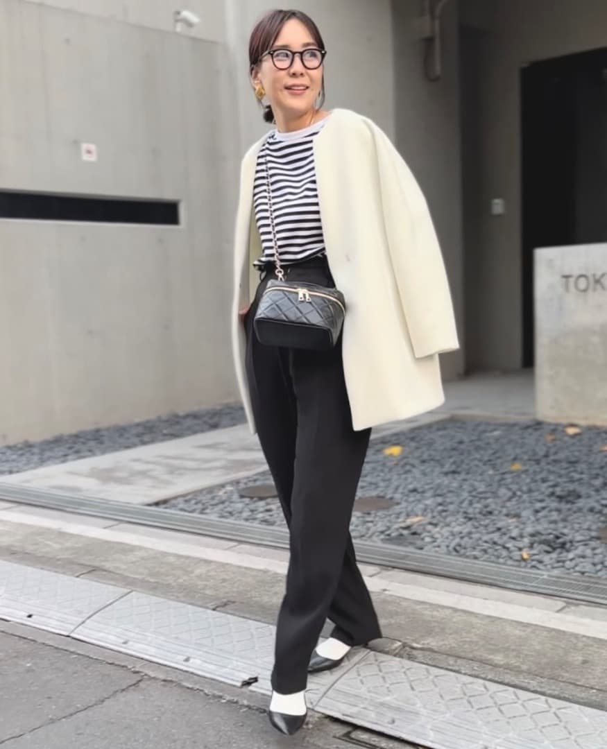 美品NOLLEY'Sノーリーズ　ダンボール　コートショート丈ホワイト