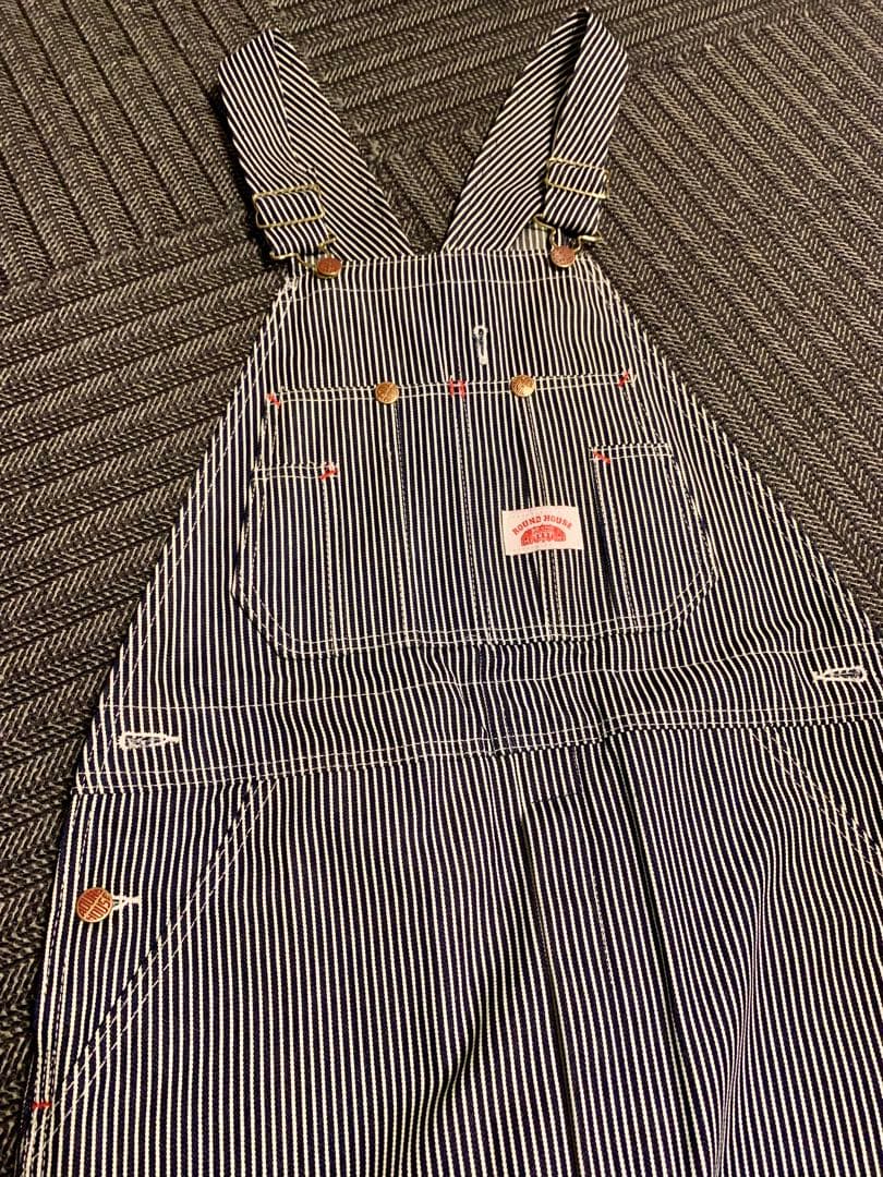 ROUND HOUSE ラウンドハウス オーバーオール ヒッコリー USA製