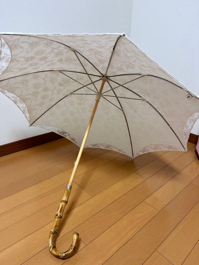 FEILER ホワイトマーガレット柄　長日傘