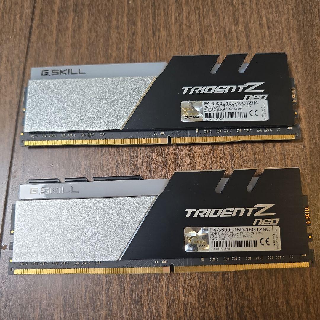 メモリー G.SKILL TRIDENT Z NEO 16GB DDR4 3600MHz