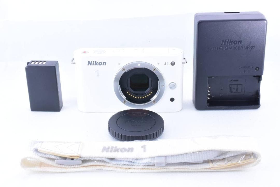 【動作確認済♪】Nikon 1 J1 ニコン ボディ ホワイト/白 ニコワン